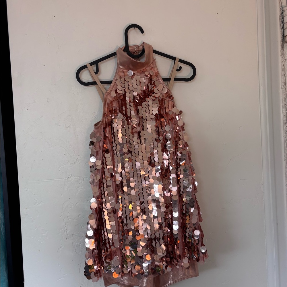 Sequin Halter Dress figure skating/dance